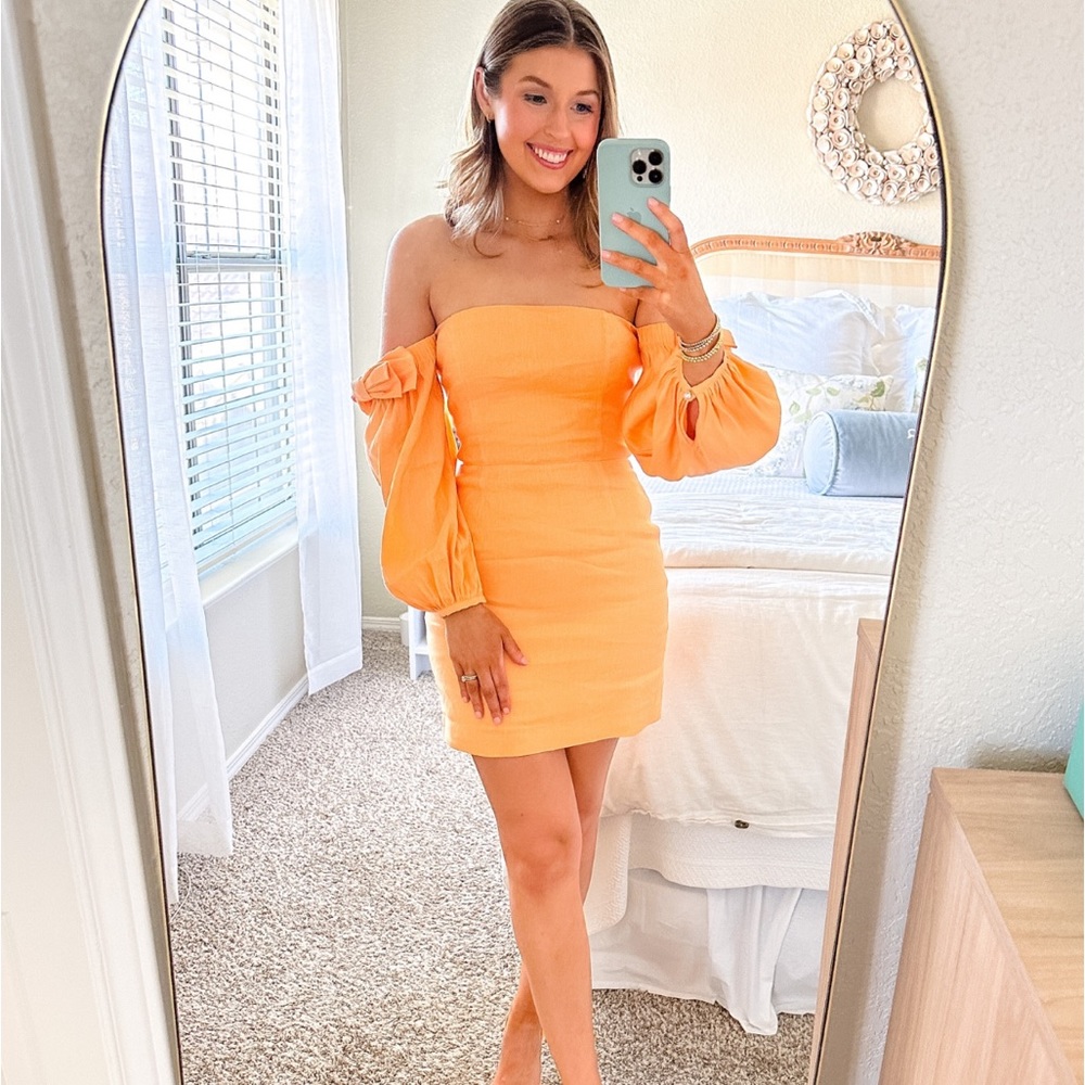 NWT Gianni bini x venita aspen poppy linen mini dress